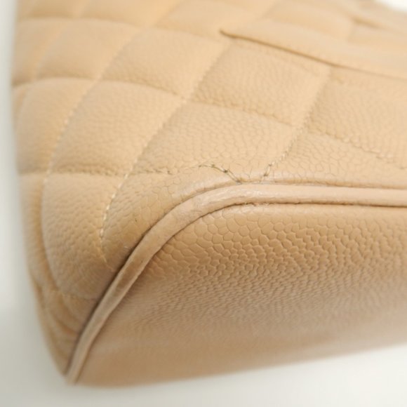 Chanel Tote Bag Caviar Skin Beige Matelasse - Picture 5 of 8